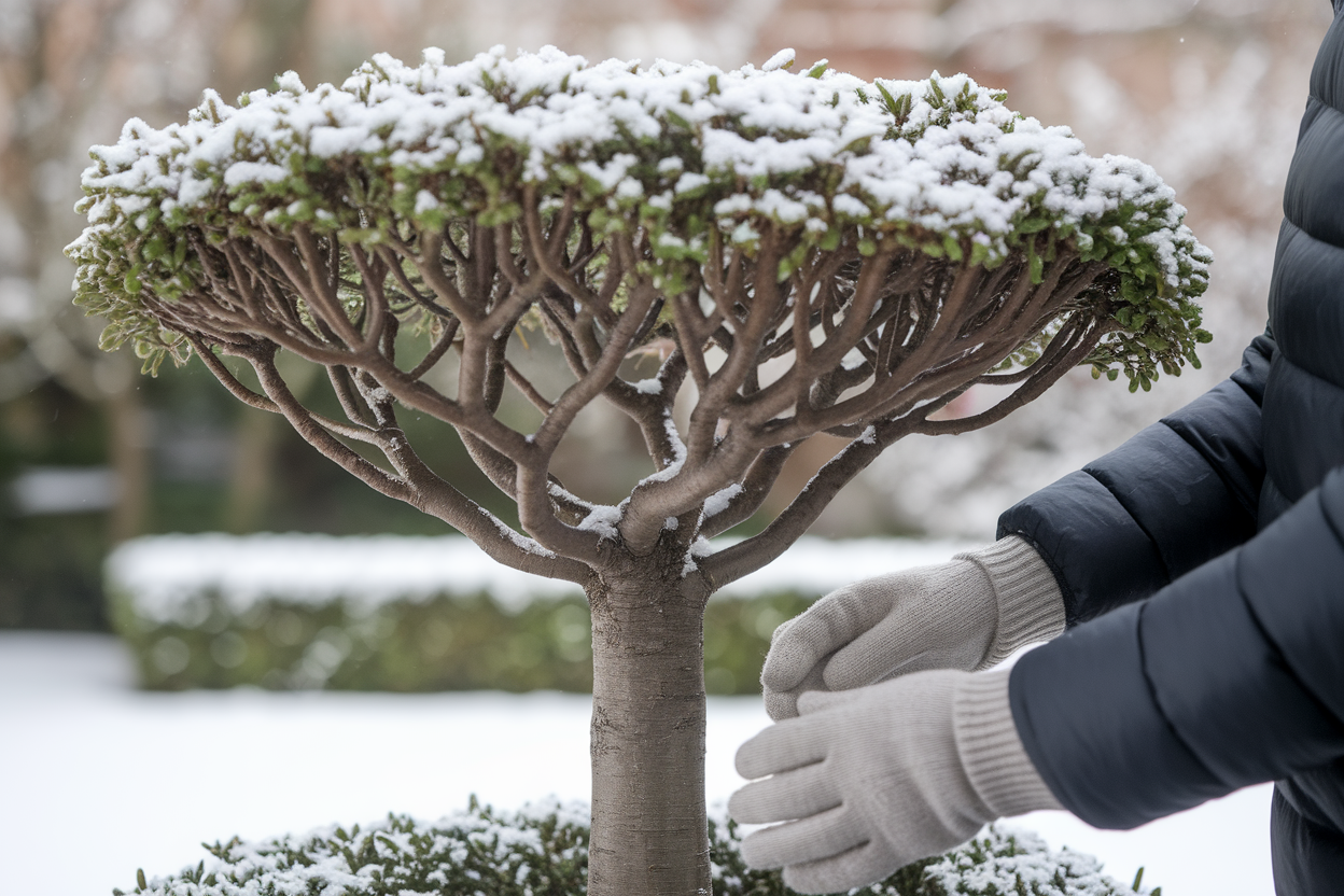 arbre-judee-neige-mains-gantees