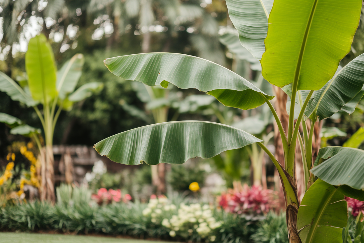 bananier-feuilles-vertes-jardin-tropical