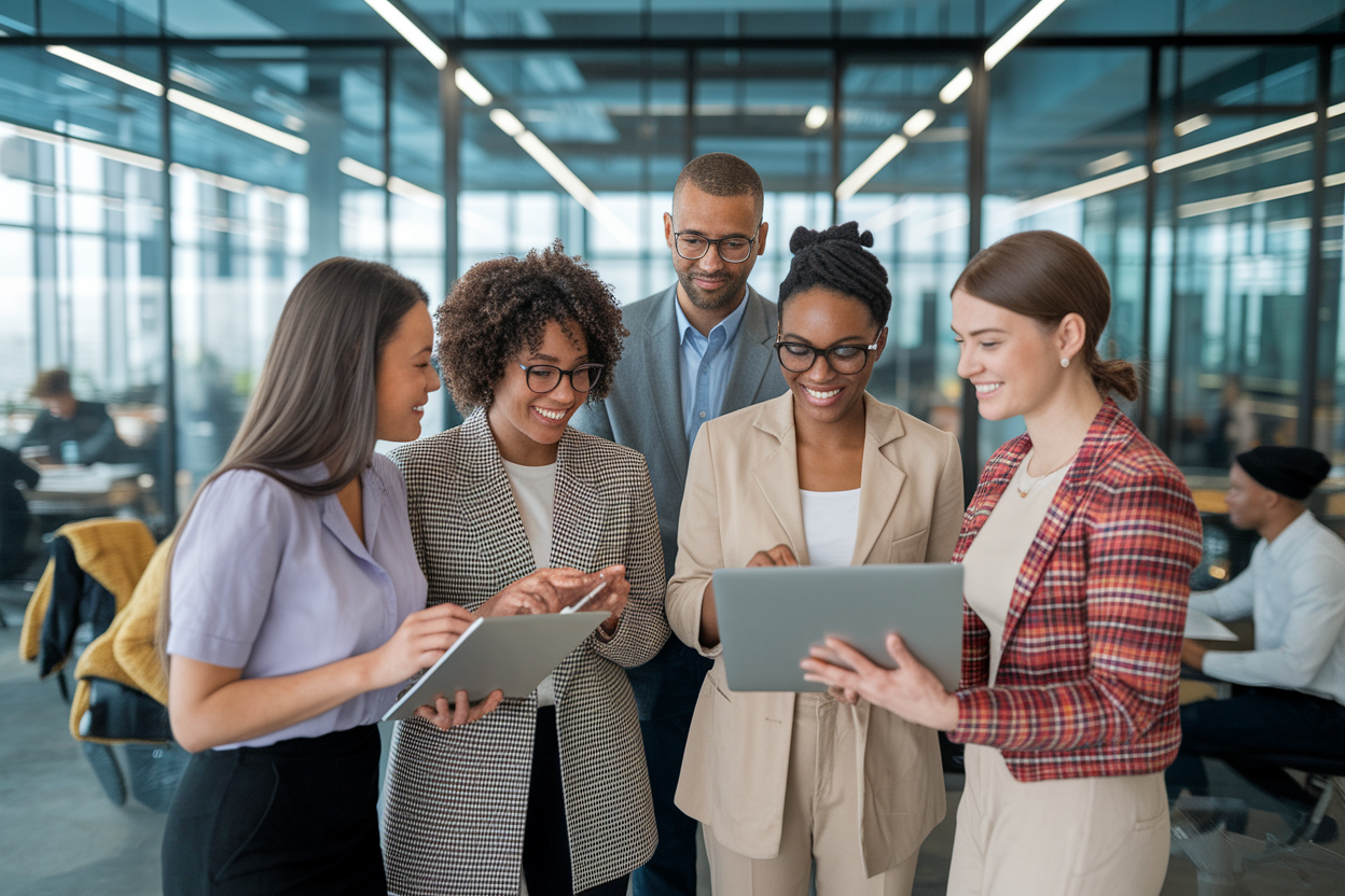 groupe-jeunes-adultes-bureau-moderne