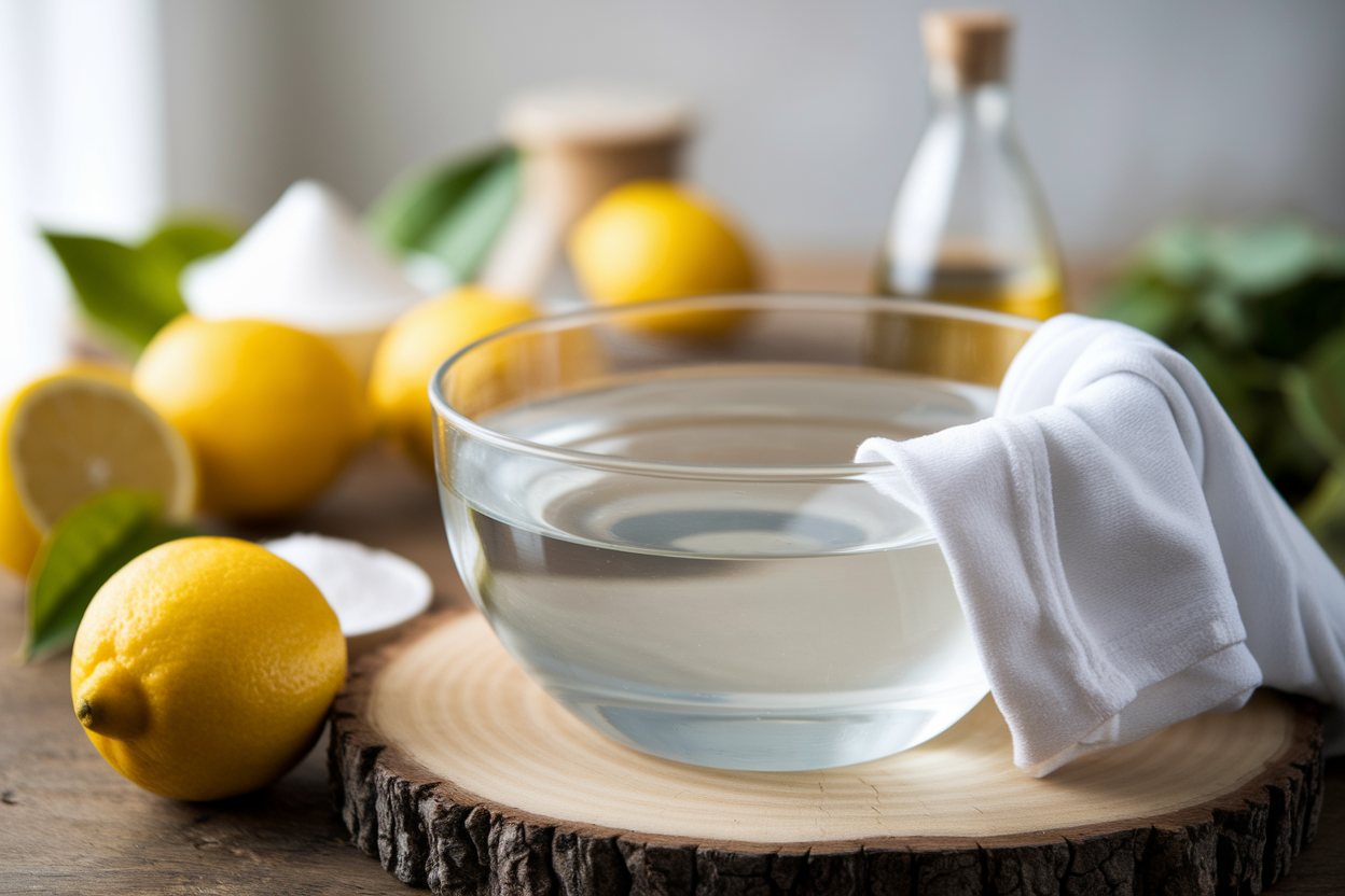 linge-blanc-bol-eau-citron