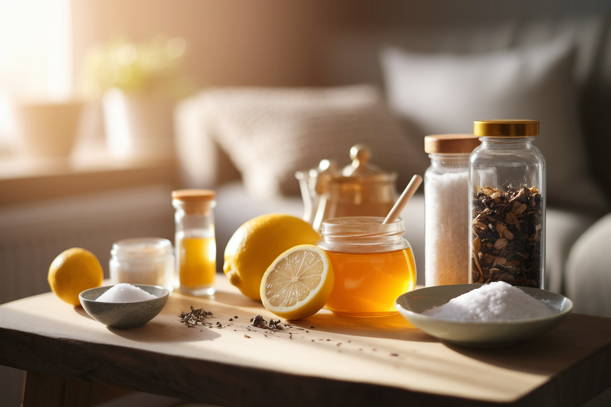 table-bois-miel-citron-tisanes